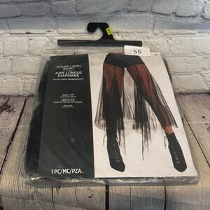 Amscan Women’s Black Sheer Long Costume Skirt